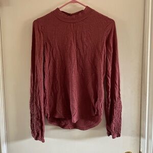 hooked on you mock neck top